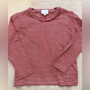 Little English Red and White Striped Top